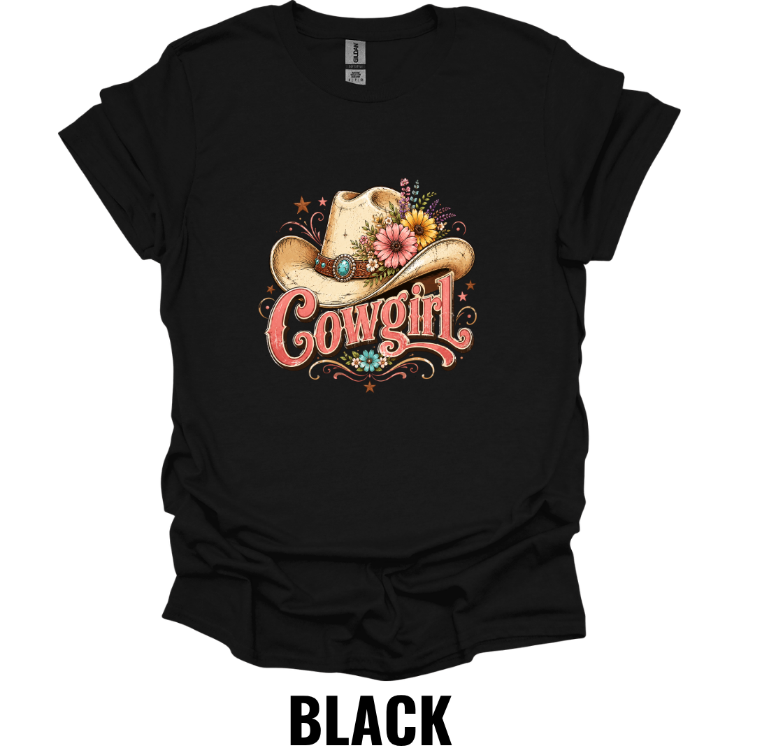 Cowgirl T-Shirt – Vintage Western Floral Graphic Tee