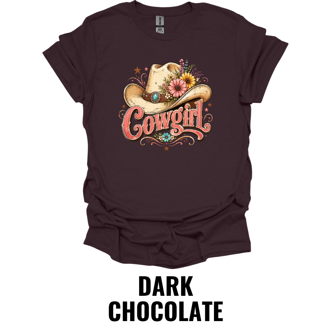 Cowgirl T-Shirt – Vintage Western Floral Graphic Tee
