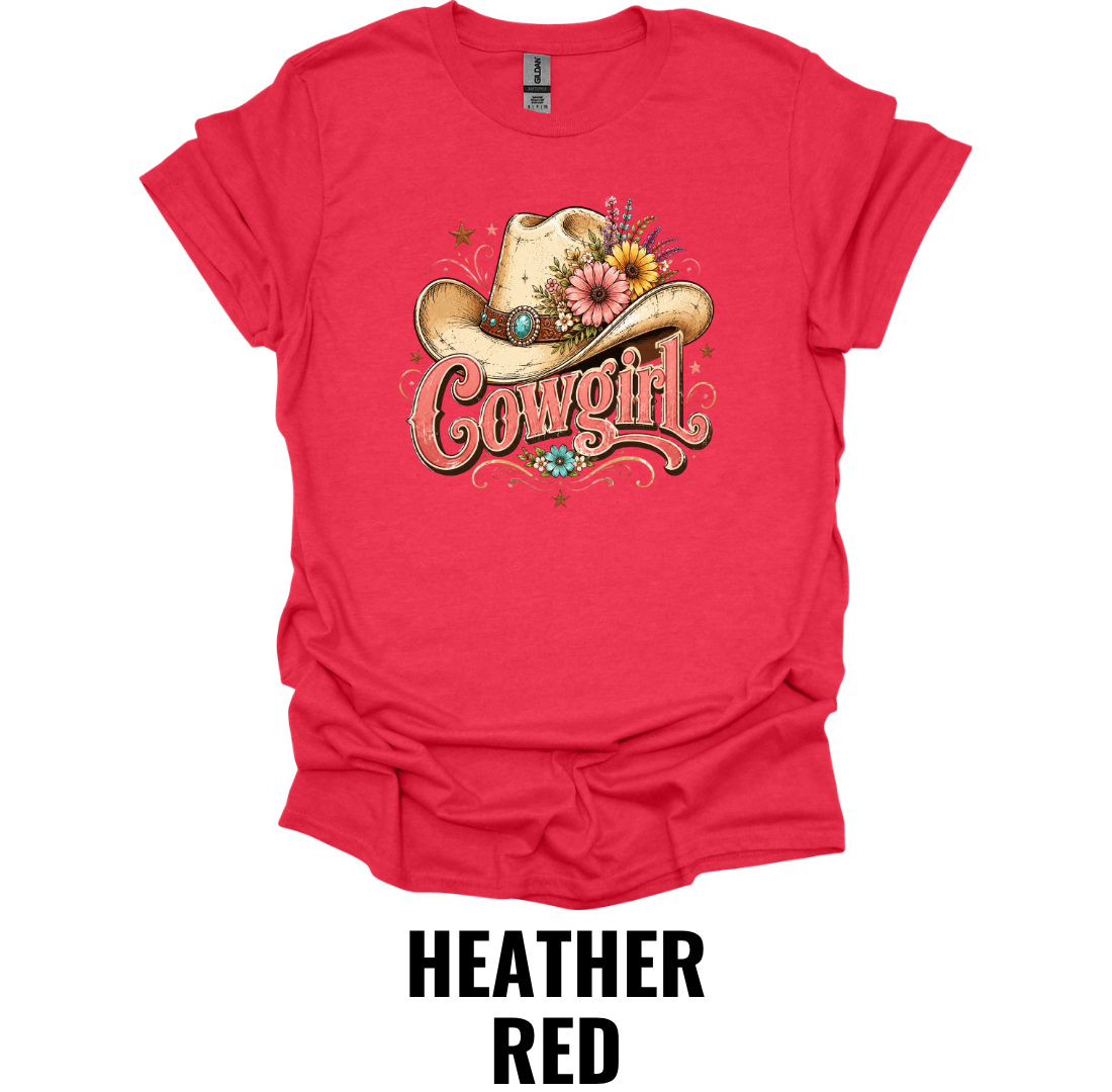 Cowgirl T-Shirt – Vintage Western Floral Graphic Tee