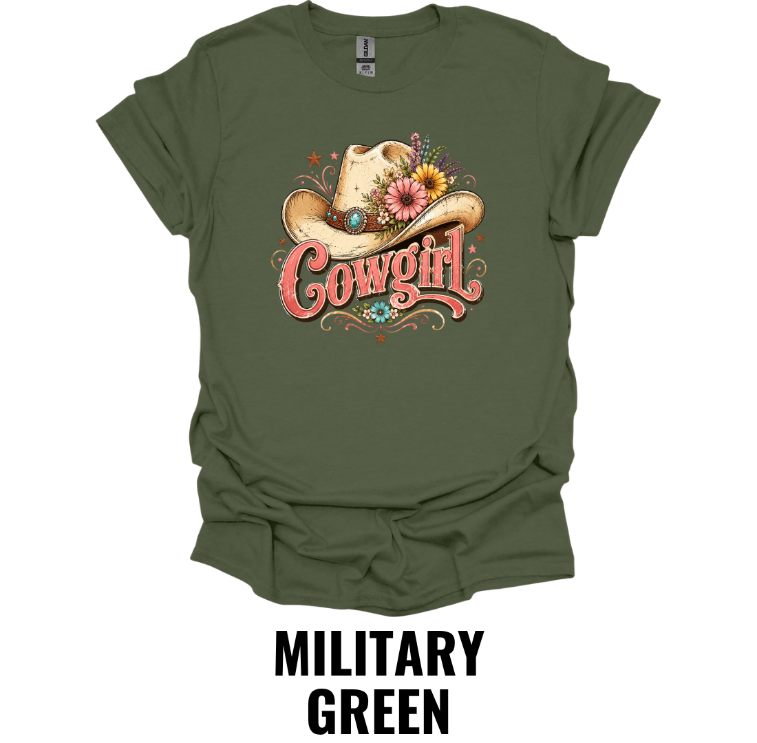 Cowgirl T-Shirt – Vintage Western Floral Graphic Tee