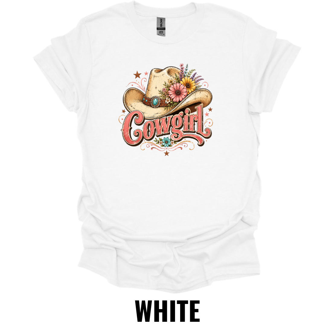 Cowgirl T-Shirt – Vintage Western Floral Graphic Tee