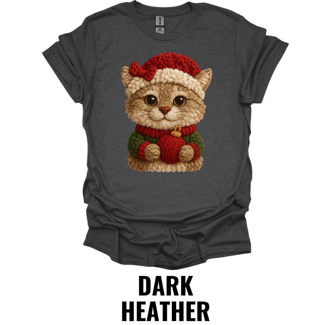 Cute Christmas Kitten Shirt – Adorable Holiday Cat Graphic Tee