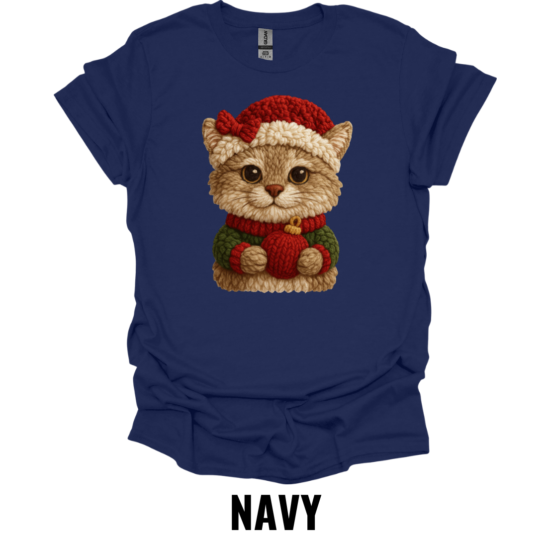 Cute Christmas Kitten Shirt – Adorable Holiday Cat Graphic Tee