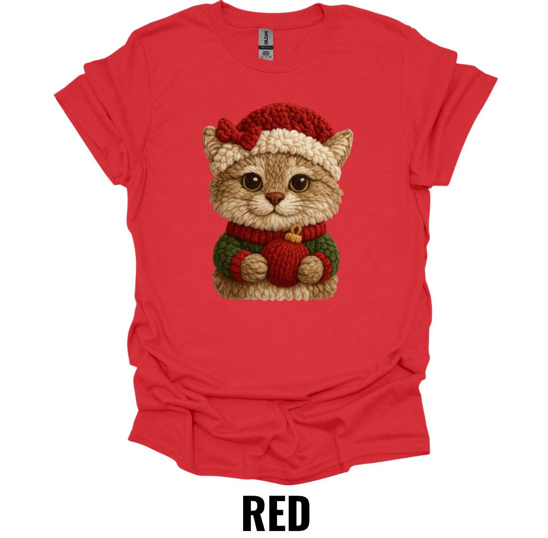 Cute Christmas Kitten Shirt – Adorable Holiday Cat Graphic Tee