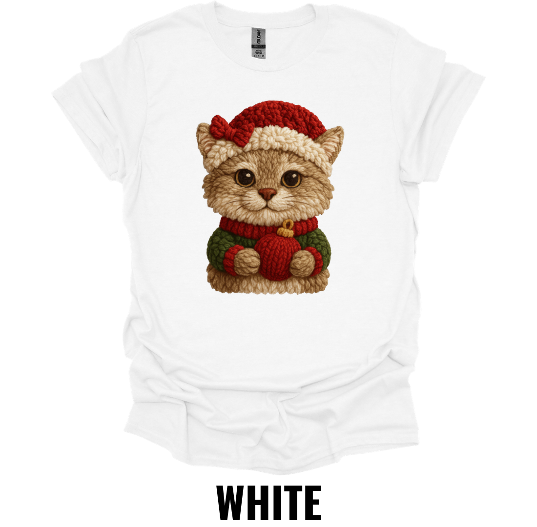 Cute Christmas Kitten Shirt – Adorable Holiday Cat Graphic Tee