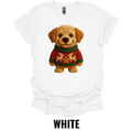 Cute Christmas Puppy Sweater Shirt – Cozy Holiday Dog Graphic Tee