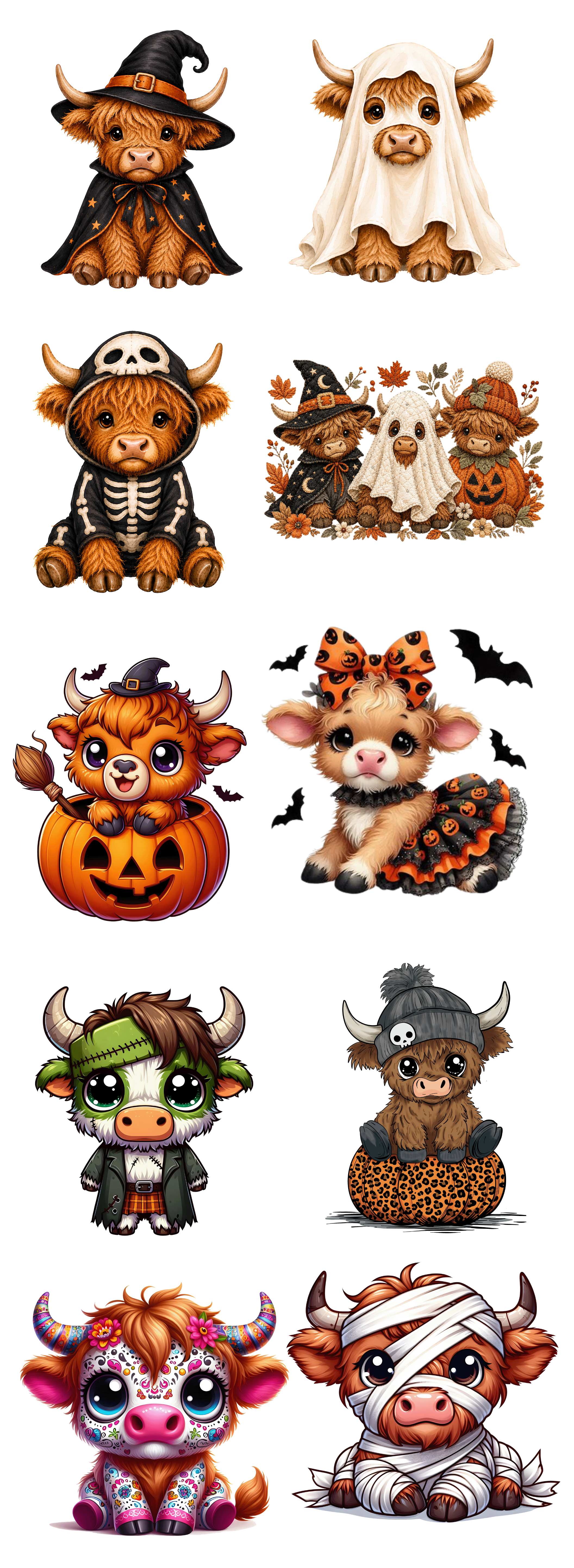 Cute Halloween Black Cat DTF Gang Sheet | Spooky Kitty & Pumpkin Designs (Copy)