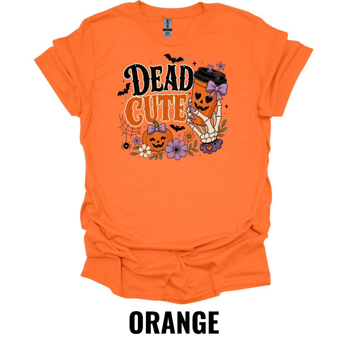 Dead Cute T-Shirt – Cute Halloween Pumpkin Tee