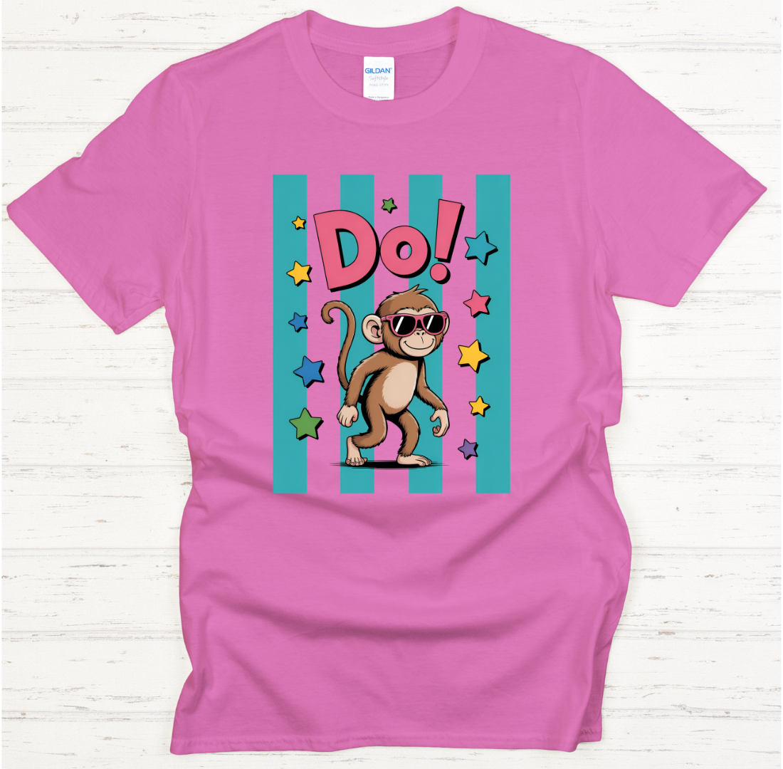 Do! Funny Monkey Motivation Shirt – Retro Cartoon Monkey Graphic Tee