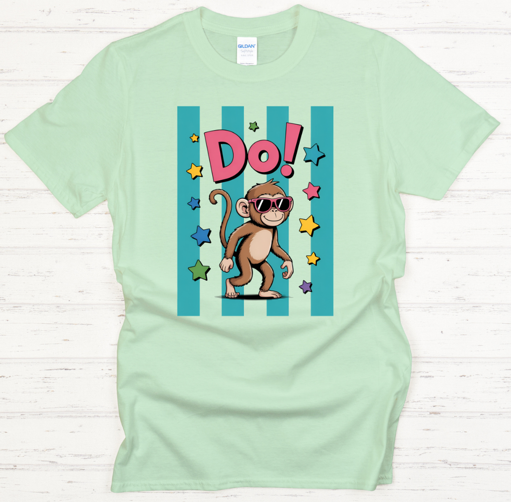 Do! Funny Monkey Motivation Shirt – Retro Cartoon Monkey Graphic Tee