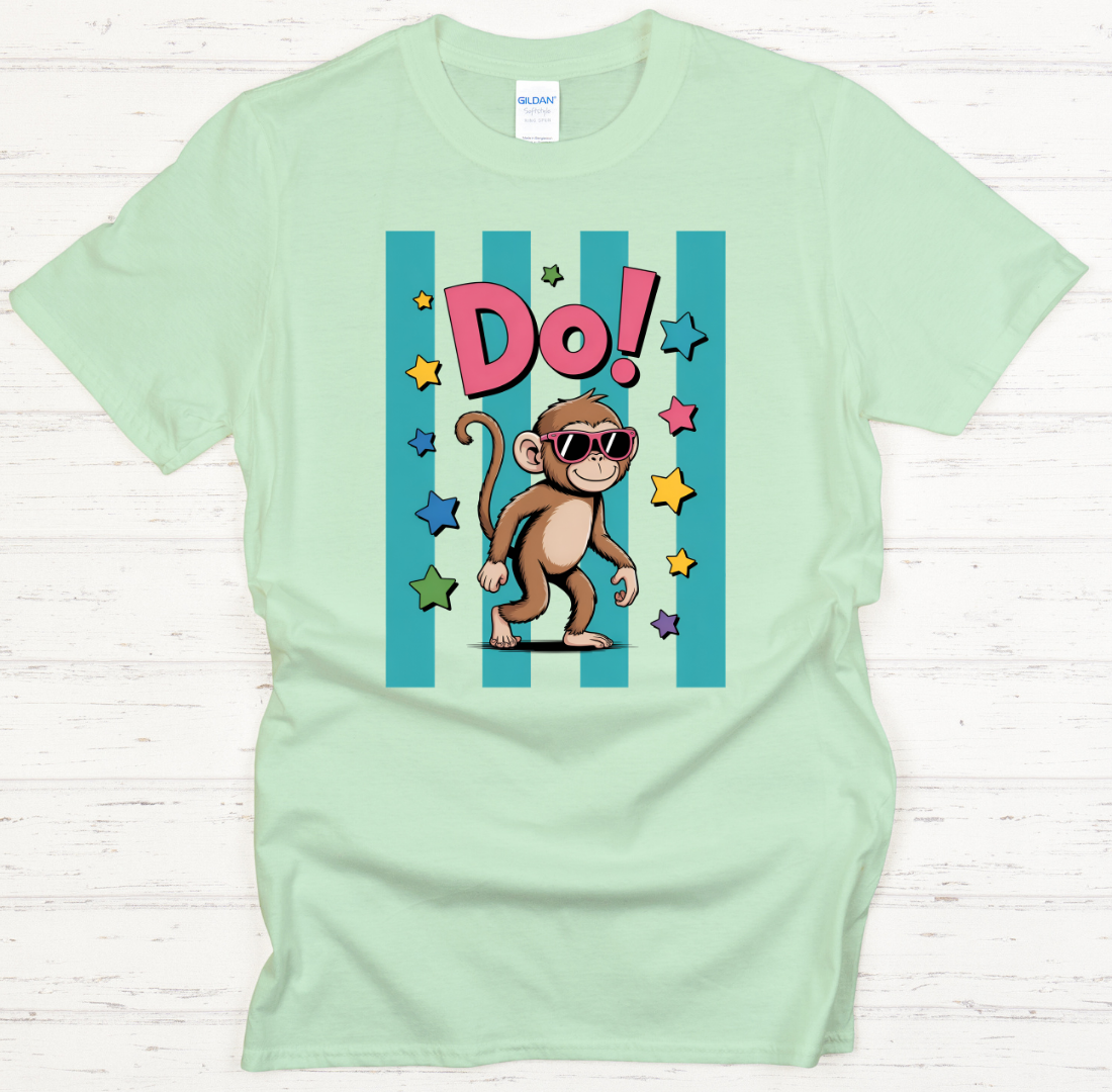 Do! Funny Monkey Motivation Shirt – Retro Cartoon Monkey Graphic Tee