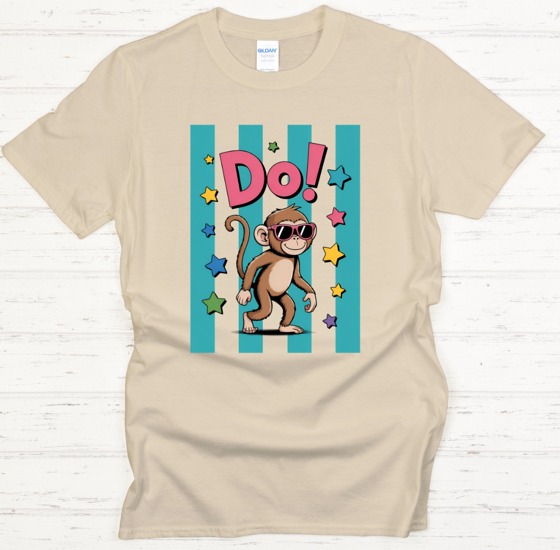 Do! Funny Monkey Motivation Shirt – Retro Cartoon Monkey Graphic Tee