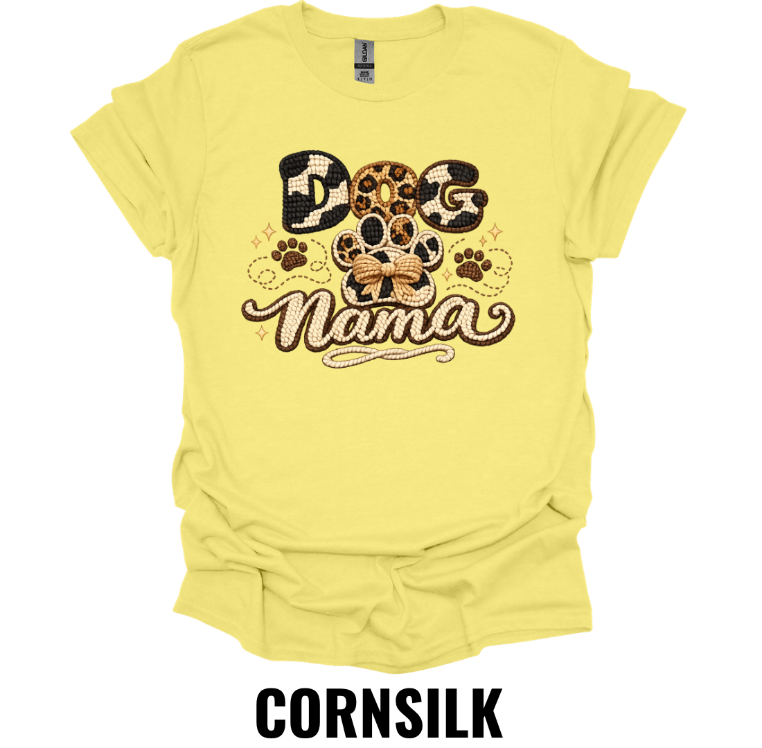 Dog Mama Shirt – Leopard Paw Print Dog Mom Graphic Tee
