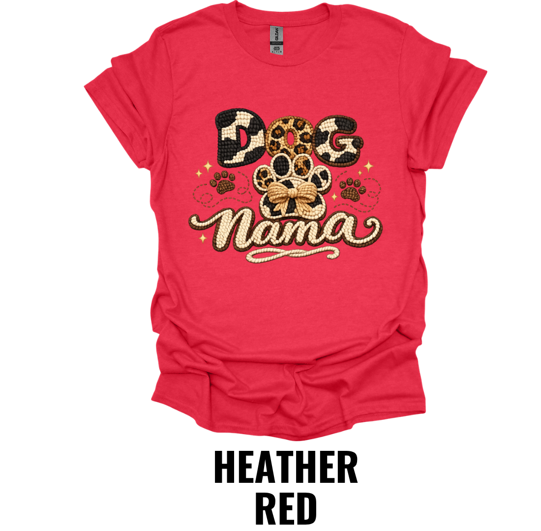Dog Mama Shirt – Leopard Paw Print Dog Mom Graphic Tee
