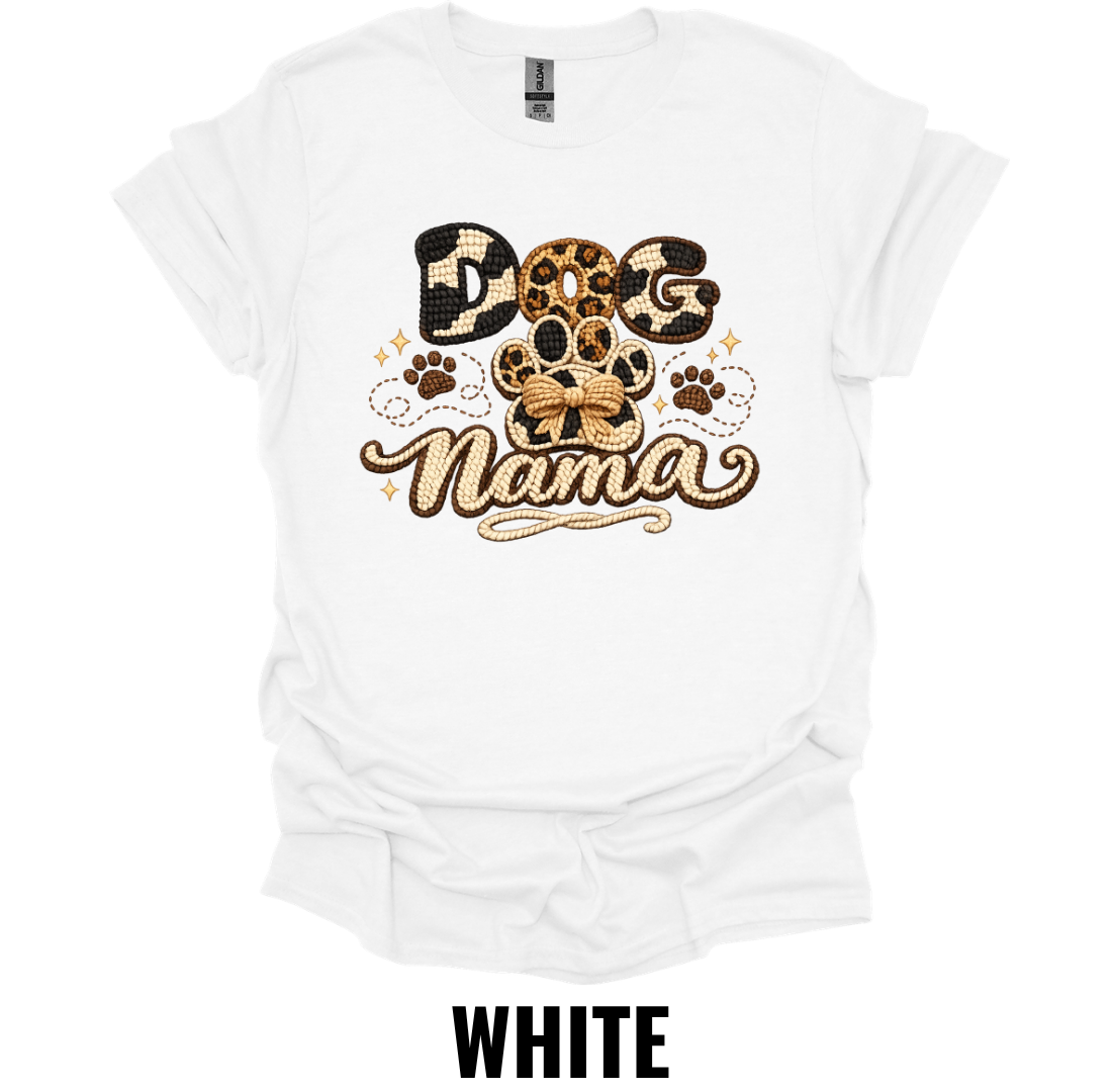 Dog Mama Shirt – Leopard Paw Print Dog Mom Graphic Tee