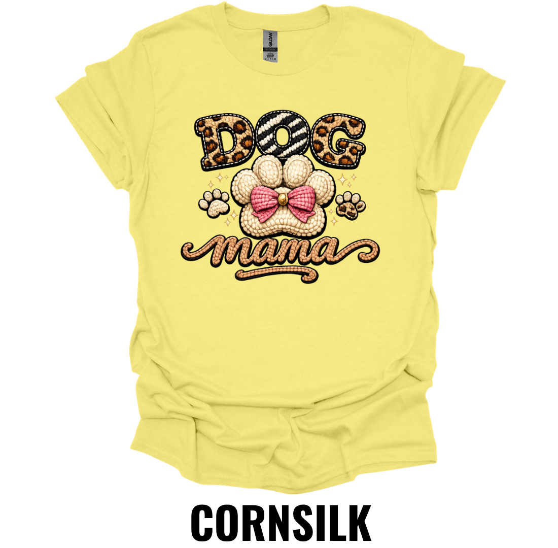 Dog Mama Shirt – Leopard Print Dog Mom Graphic T-Shirt