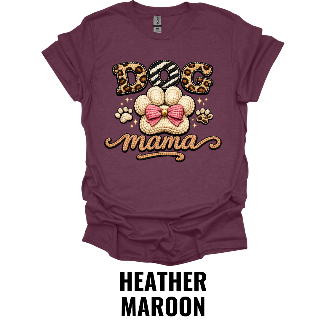 Dog Mama Shirt – Leopard Print Dog Mom Graphic T-Shirt