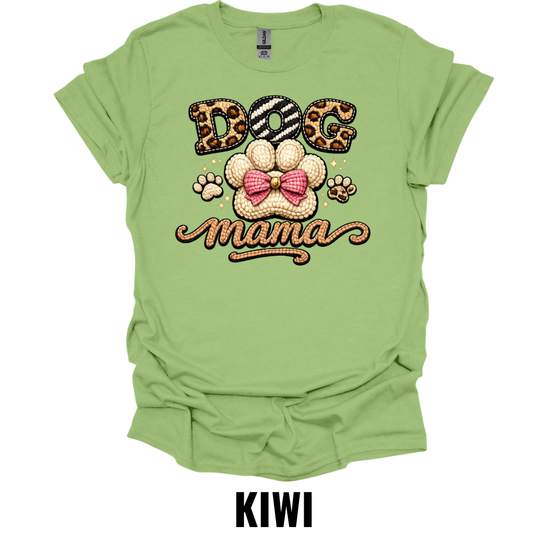 Dog Mama Shirt – Leopard Print Dog Mom Graphic T-Shirt