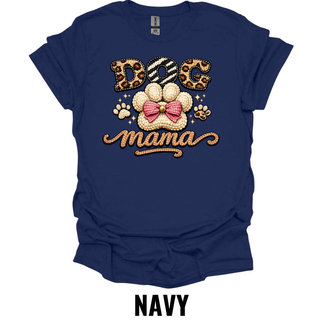 Dog Mama Shirt – Leopard Print Dog Mom Graphic T-Shirt
