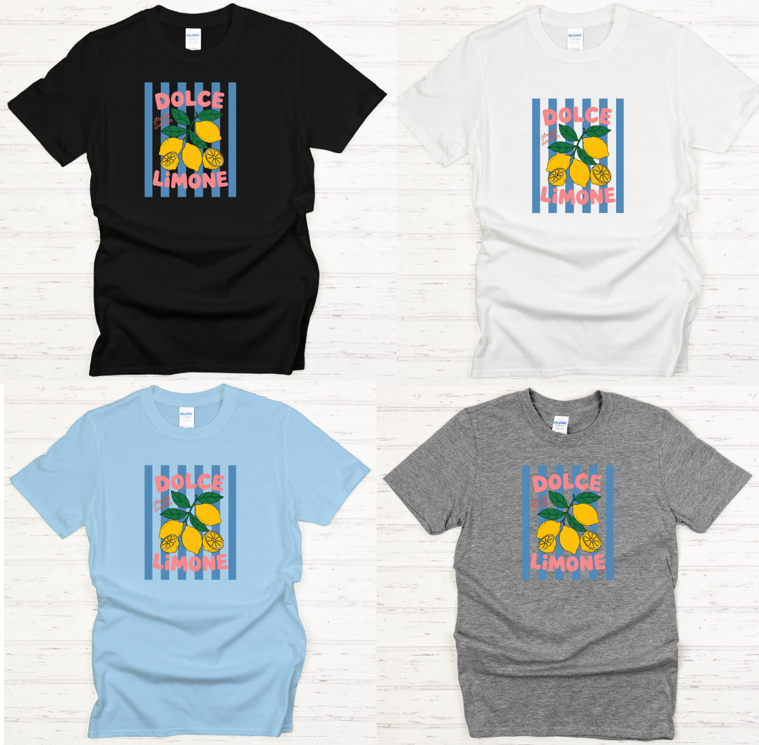 Dolce Limone Italian Lemon Shirt on Gildan Softstyle Tee
