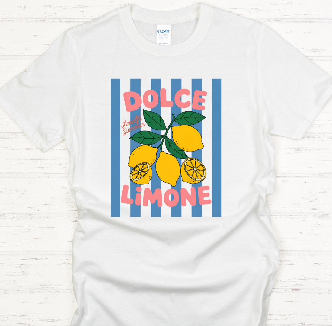Dolce Limone Italian Lemon Shirt on Gildan Softstyle Tee