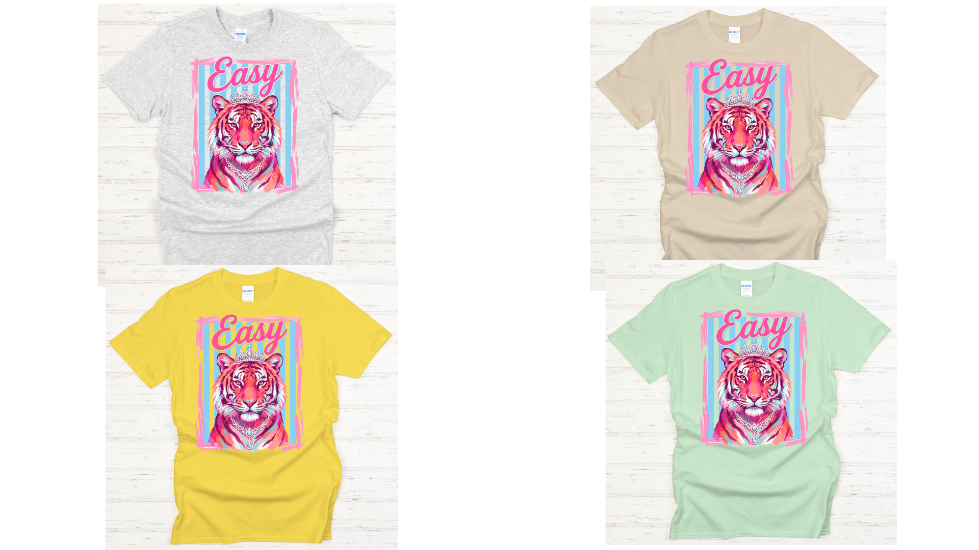 Easy Tiger Graphic Shirt on Gildan Softstyle Tee