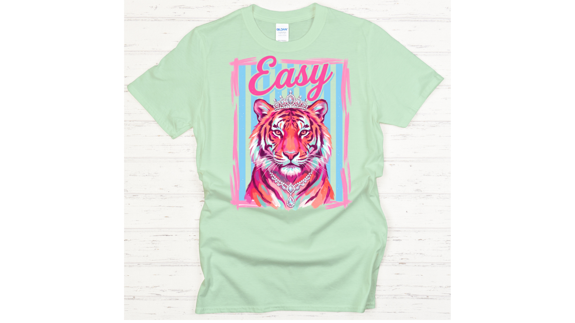 Easy Tiger Graphic Shirt on Gildan Softstyle Tee