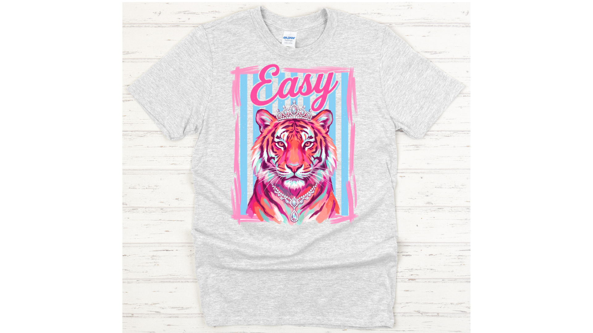 Easy Tiger Graphic Shirt on Gildan Softstyle Tee