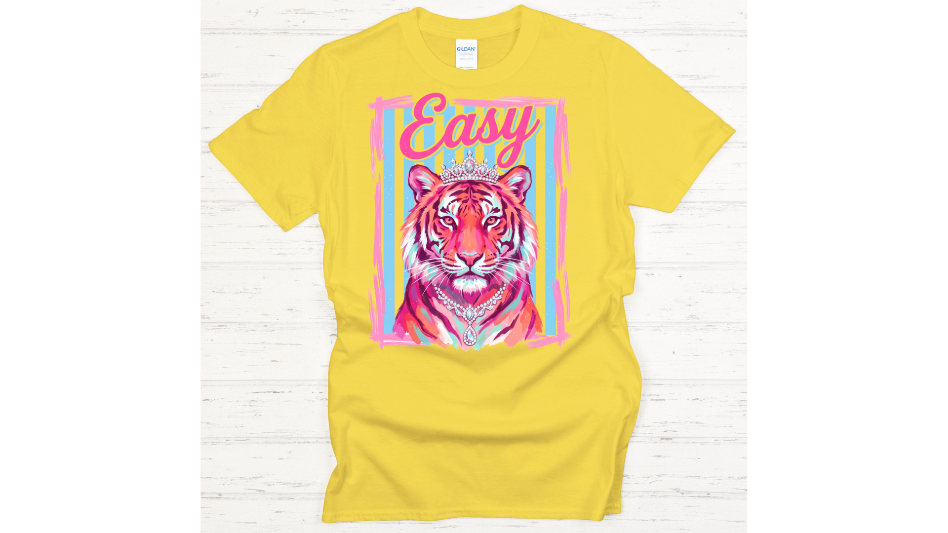 Easy Tiger Graphic Shirt on Gildan Softstyle Tee