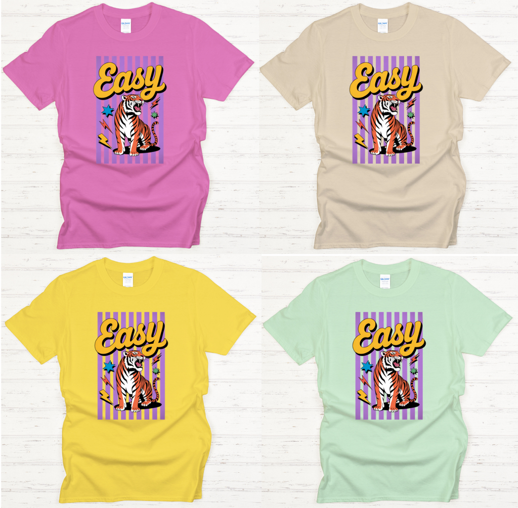 Easy Tiger Retro Animal Shirt – Vintage Wild Cat Graphic Tee