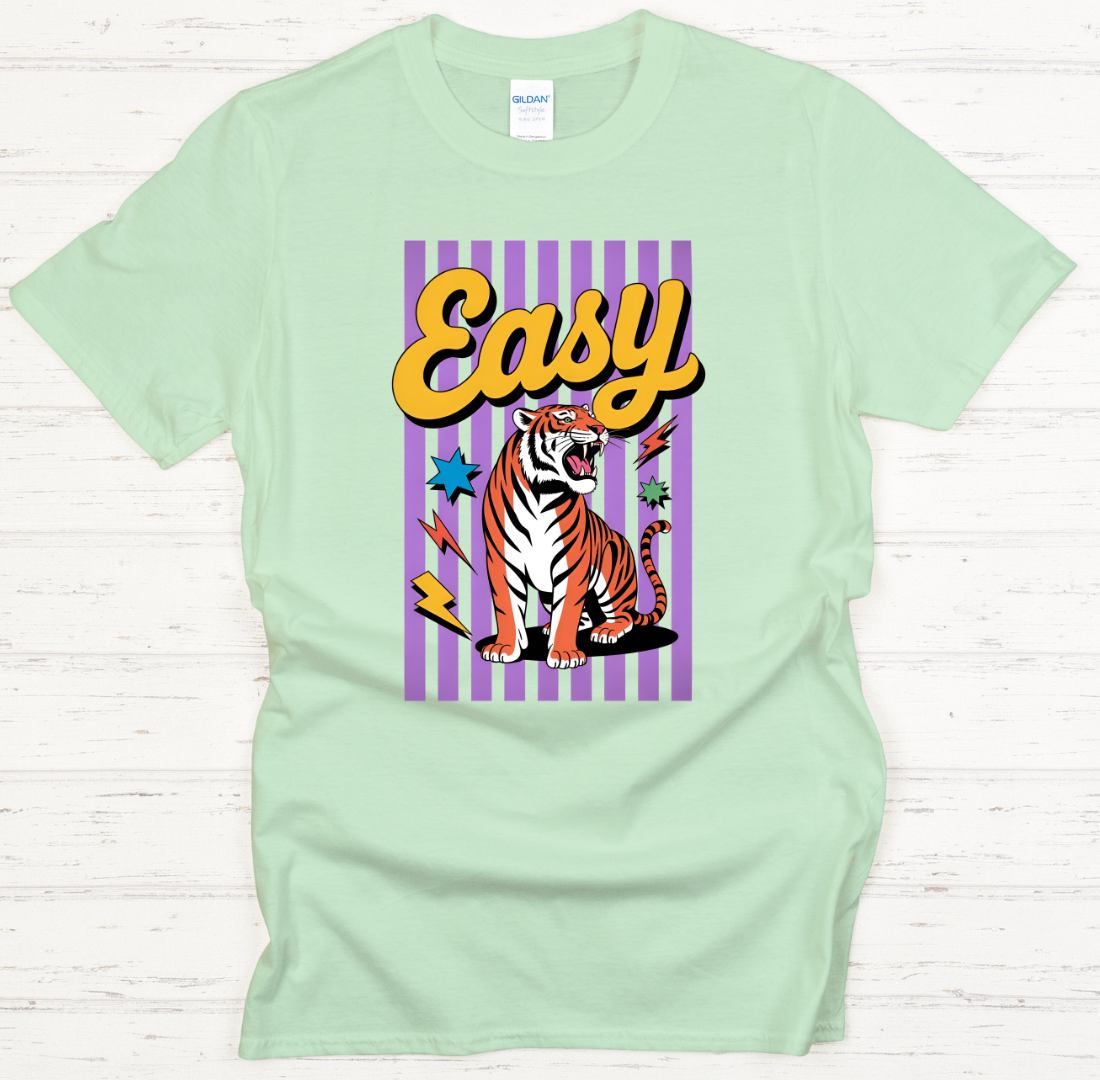 Easy Tiger Retro Animal Shirt – Vintage Wild Cat Graphic Tee