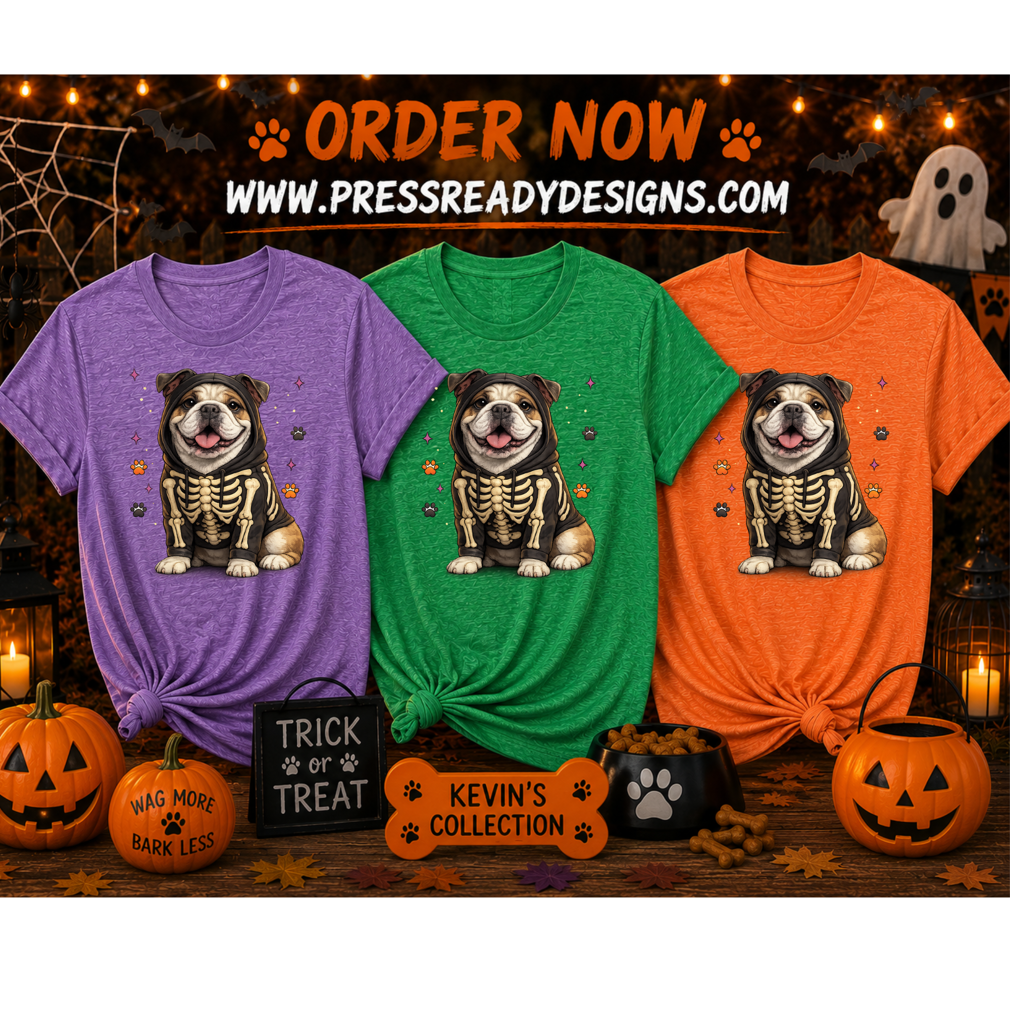 Skeleton English Bulldog Hoodie Shirt
