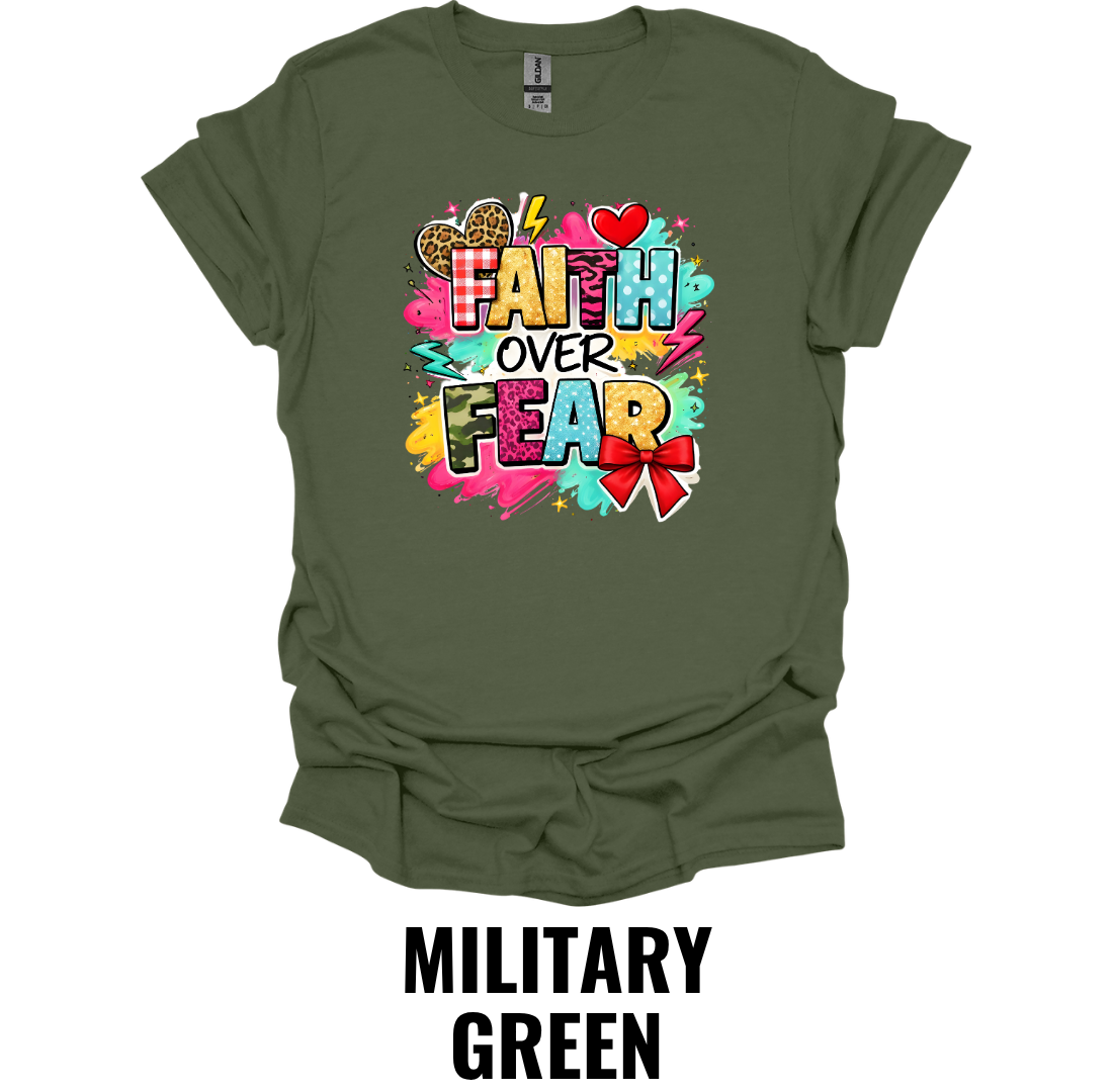 Faith Over Fear T-Shirt – Christian Inspirational Graphic Tee