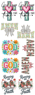 Designs That Move: Faith Edition Gang Sheet 1 | 22x60 Premade Faith DTF Transfer Sheet