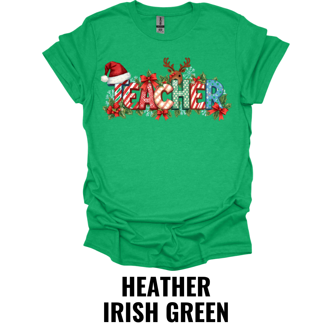 Christmas Teacher Shirt – Festive Teacher Holiday Graphic Tee