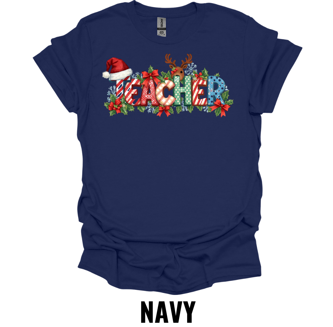 Christmas Teacher Shirt – Festive Teacher Holiday Graphic Tee