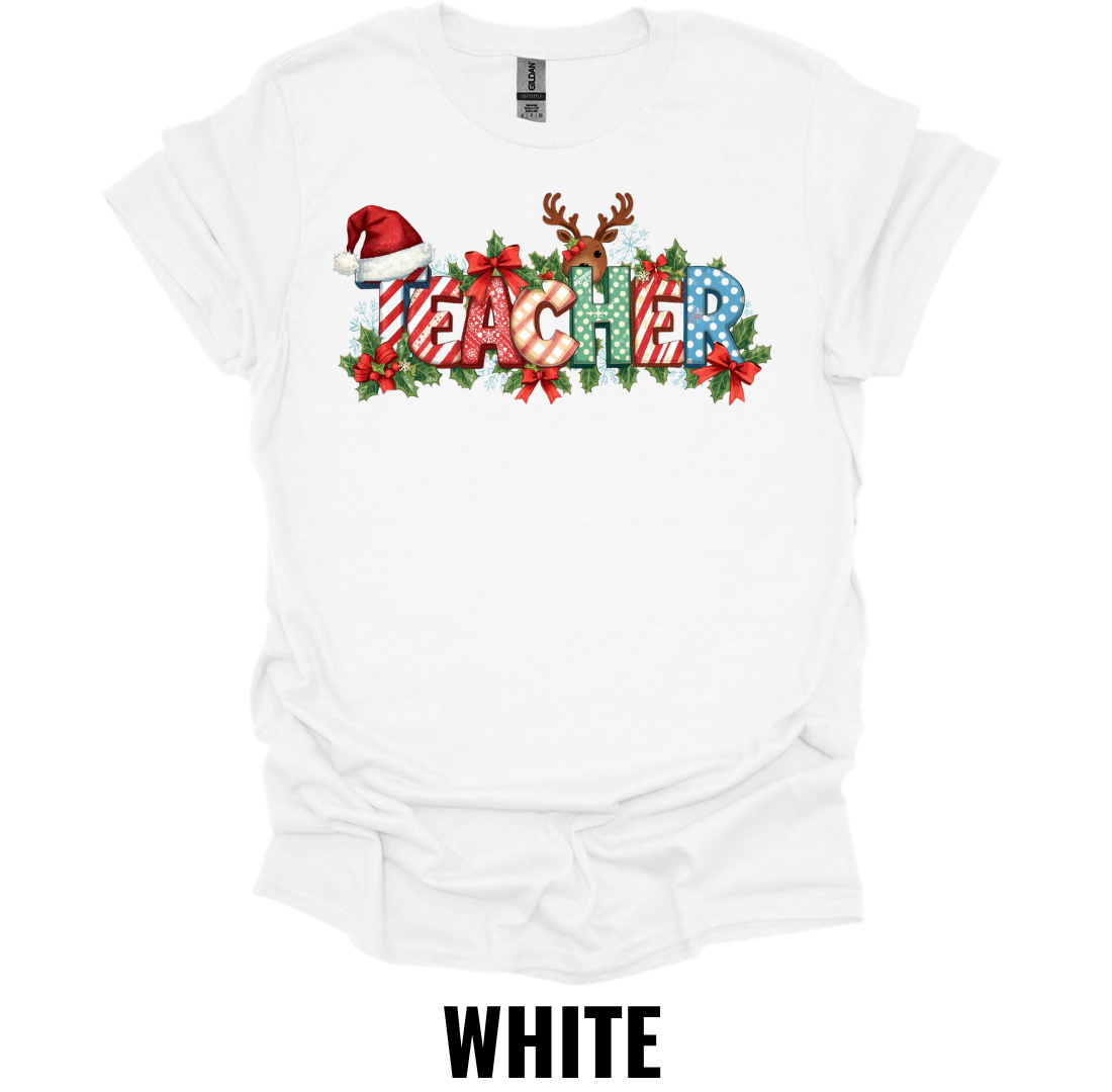 Christmas Teacher Shirt – Festive Teacher Holiday Graphic Tee