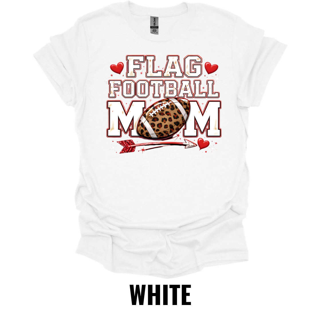 Flag Football Mom Shirt – Leopard Football Mom Graphic Tee