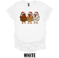 Funny Christmas Chicken Trio Shirt – Festive Farmhouse Holiday Chicken Graphic Tee
