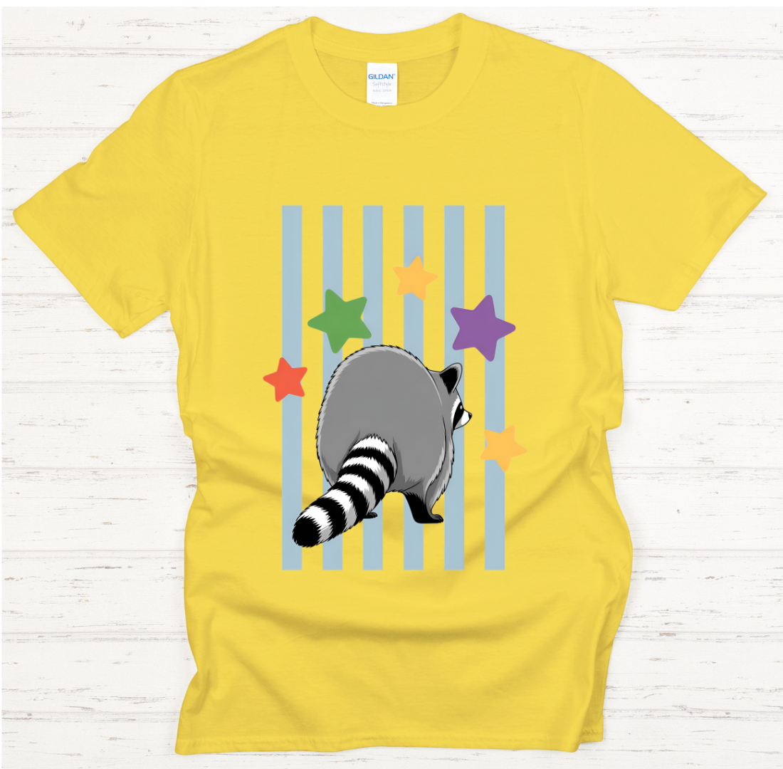 Funny Raccoon Butt Shirt – Cute Retro Raccoon Graphic Tee