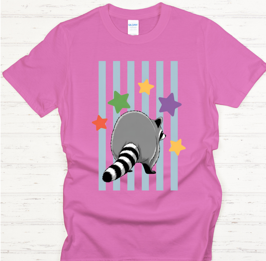 Funny Raccoon Butt Shirt – Cute Retro Raccoon Graphic Tee