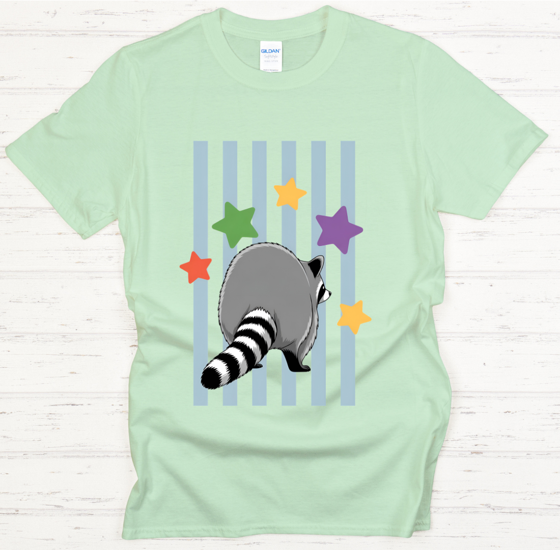 Funny Raccoon Butt Shirt – Cute Retro Raccoon Graphic Tee