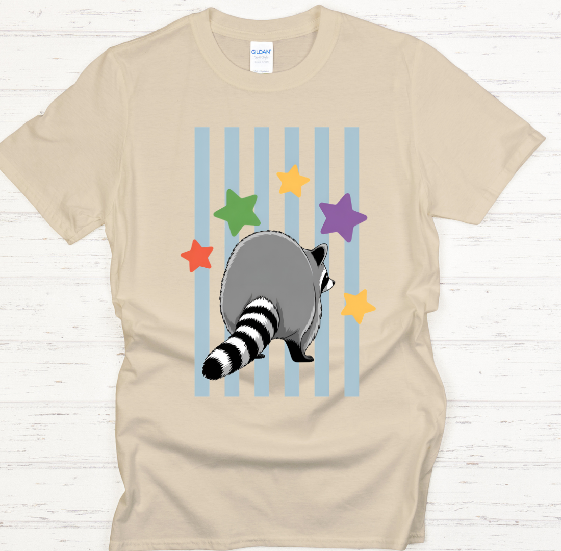 Funny Raccoon Butt Shirt – Cute Retro Raccoon Graphic Tee