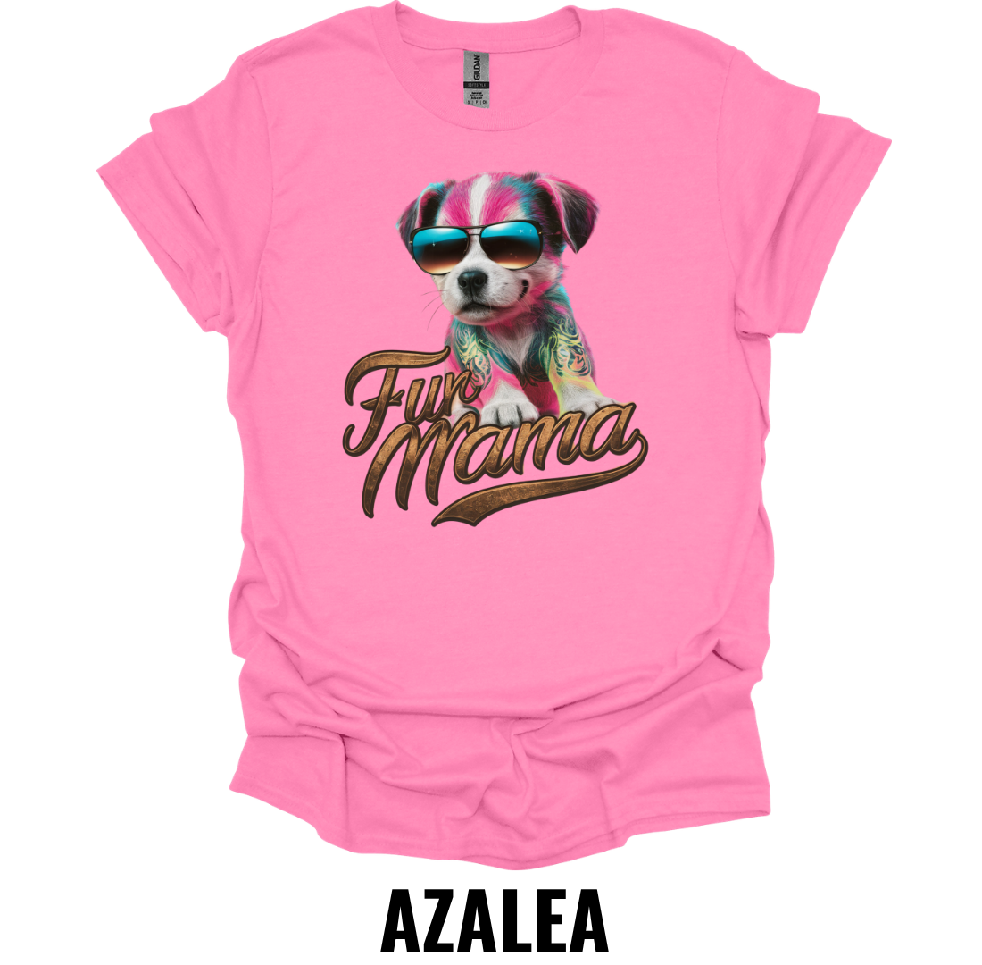Fur Mama T-Shirt – Colorful Dog Mom Graphic Tee