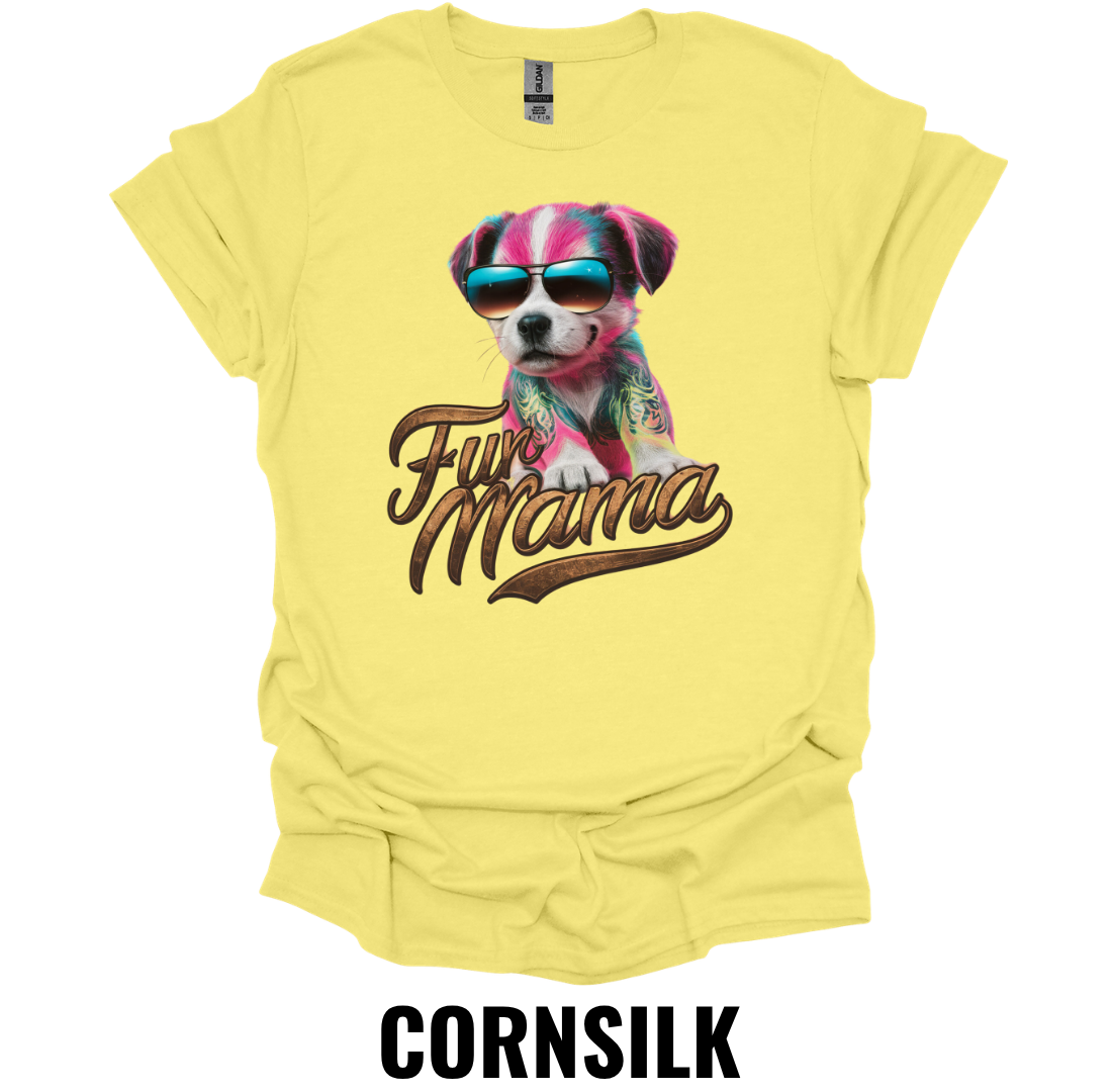 Fur Mama T-Shirt – Colorful Dog Mom Graphic Tee
