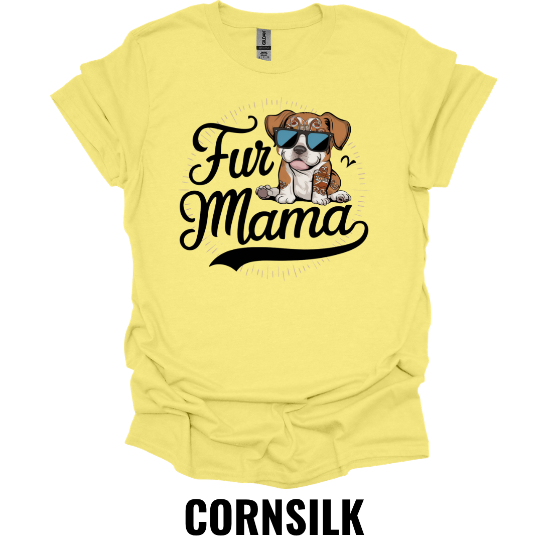 Fur Mama Shirt – Cute Dog Mom Graphic T-Shirt