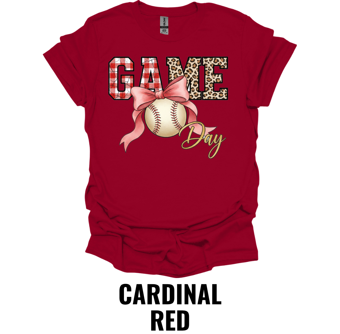 Game Day Baseball Bow Shirt – Baseball Mom Graphic Tee