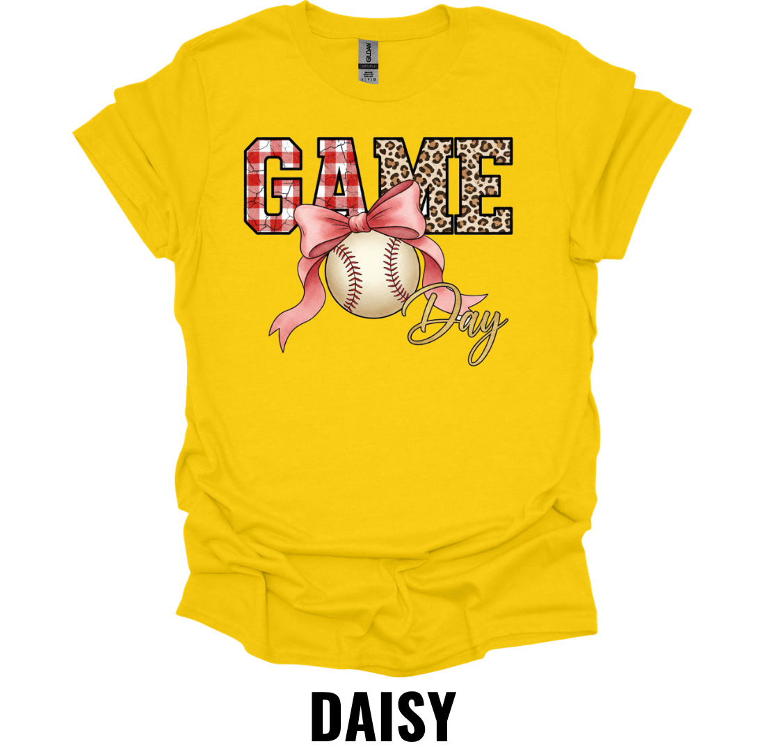 Game Day Baseball Bow Shirt – Baseball Mom Graphic Tee