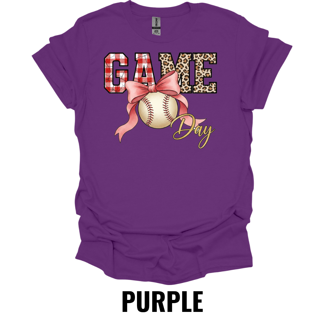 Game Day Baseball Bow Shirt – Baseball Mom Graphic Tee