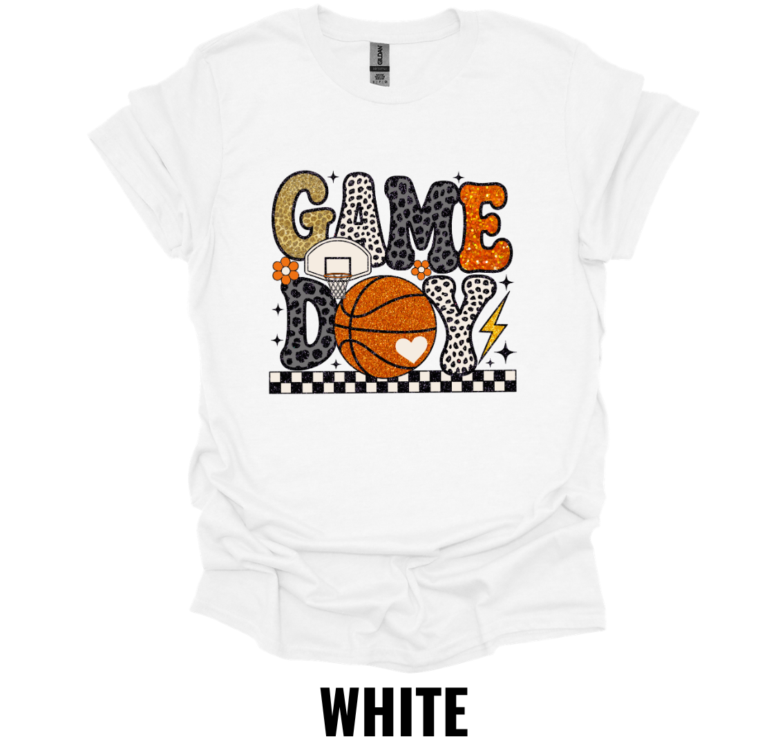 Game Day Basketball Shirt – Retro Basketball Fan Graphic Tee